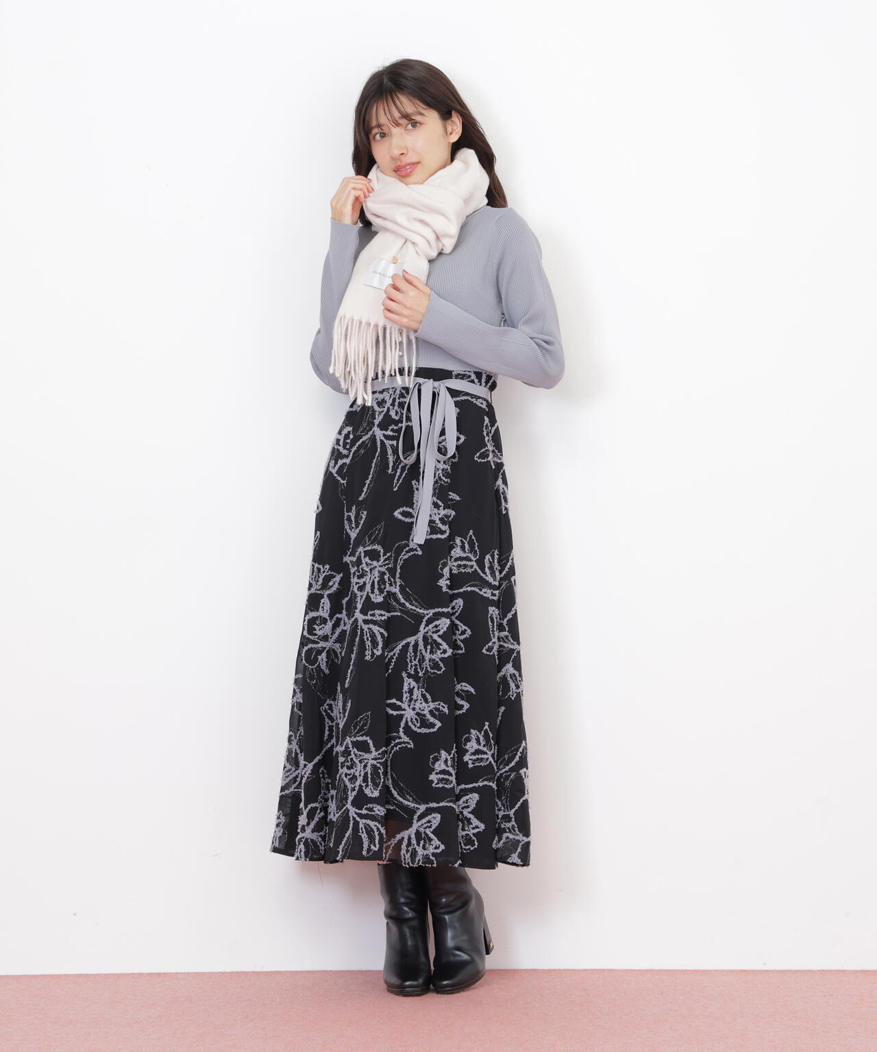 ハートトッピングストール