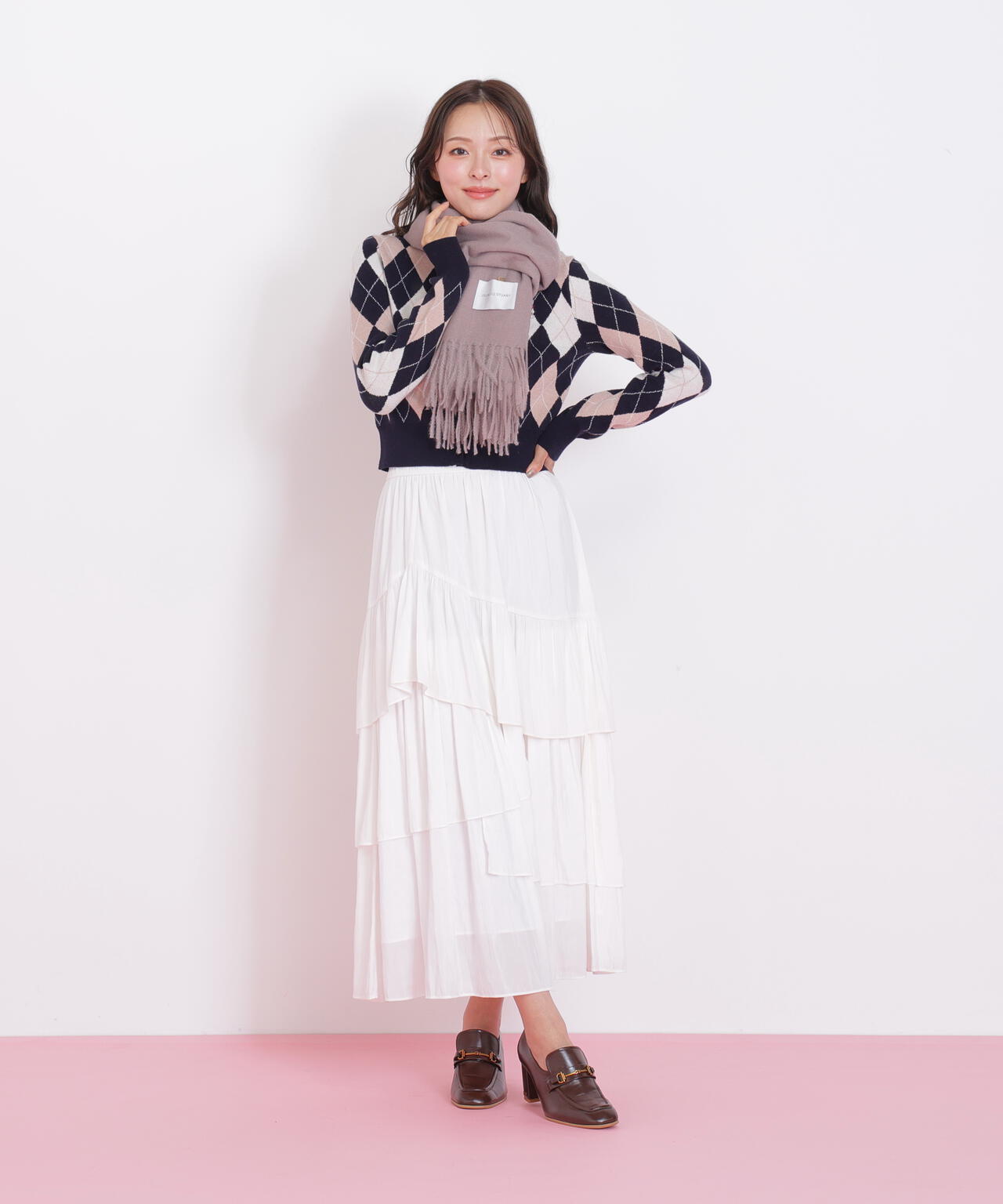 ハートトッピングストール