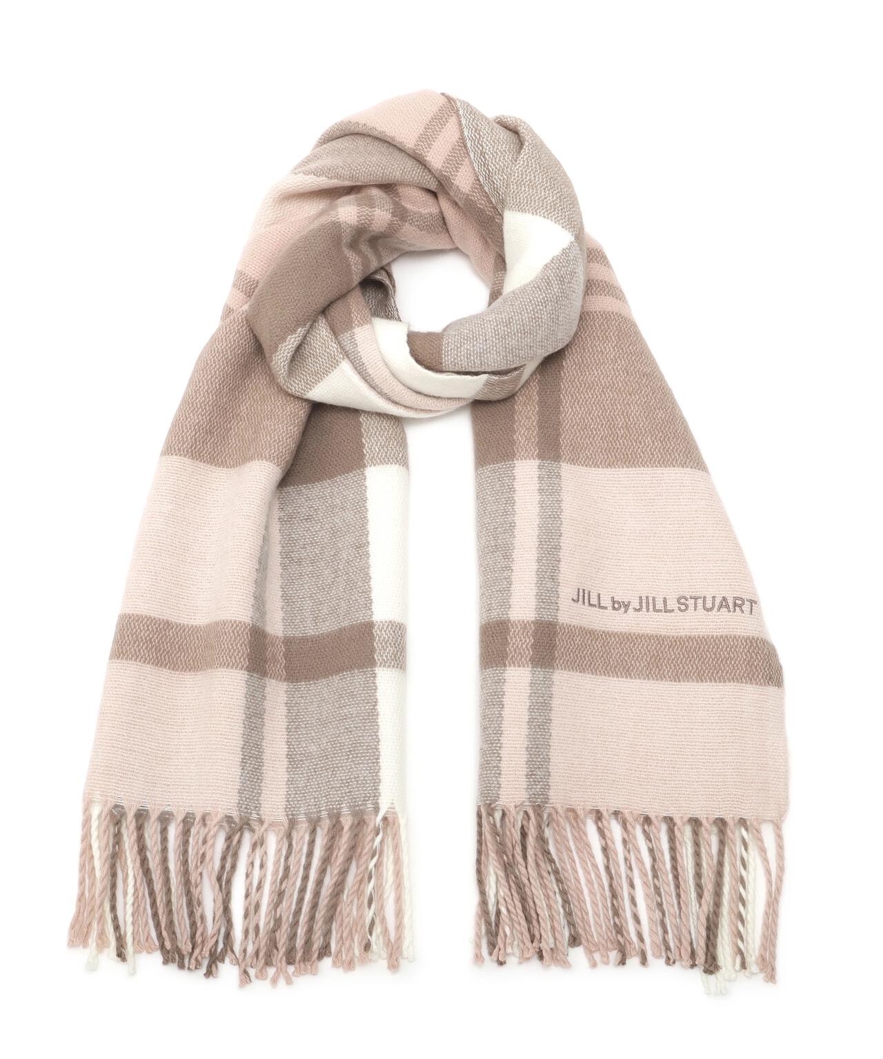 エンブロイダリーロゴチェックストール