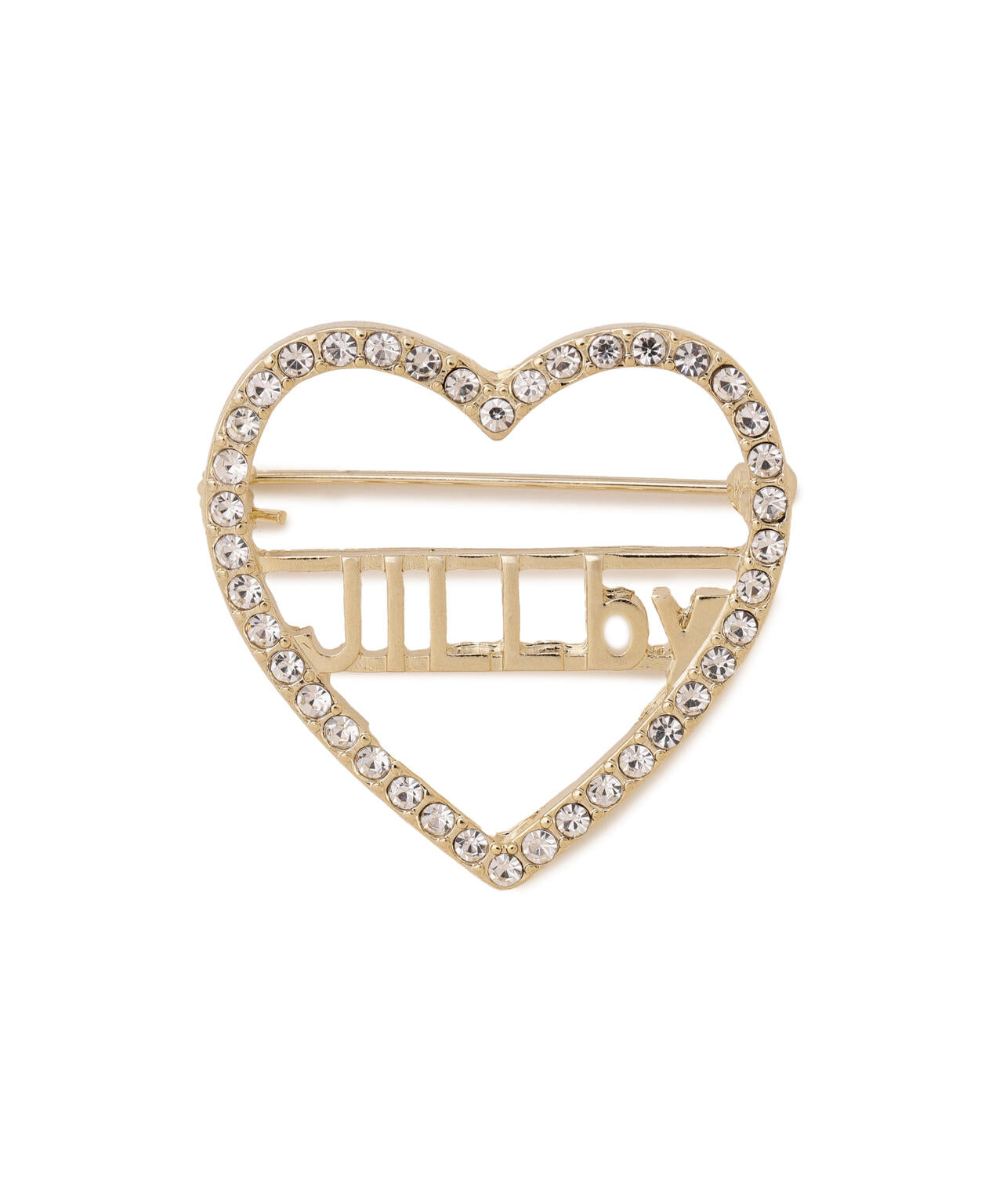 ハートビジューブローチ