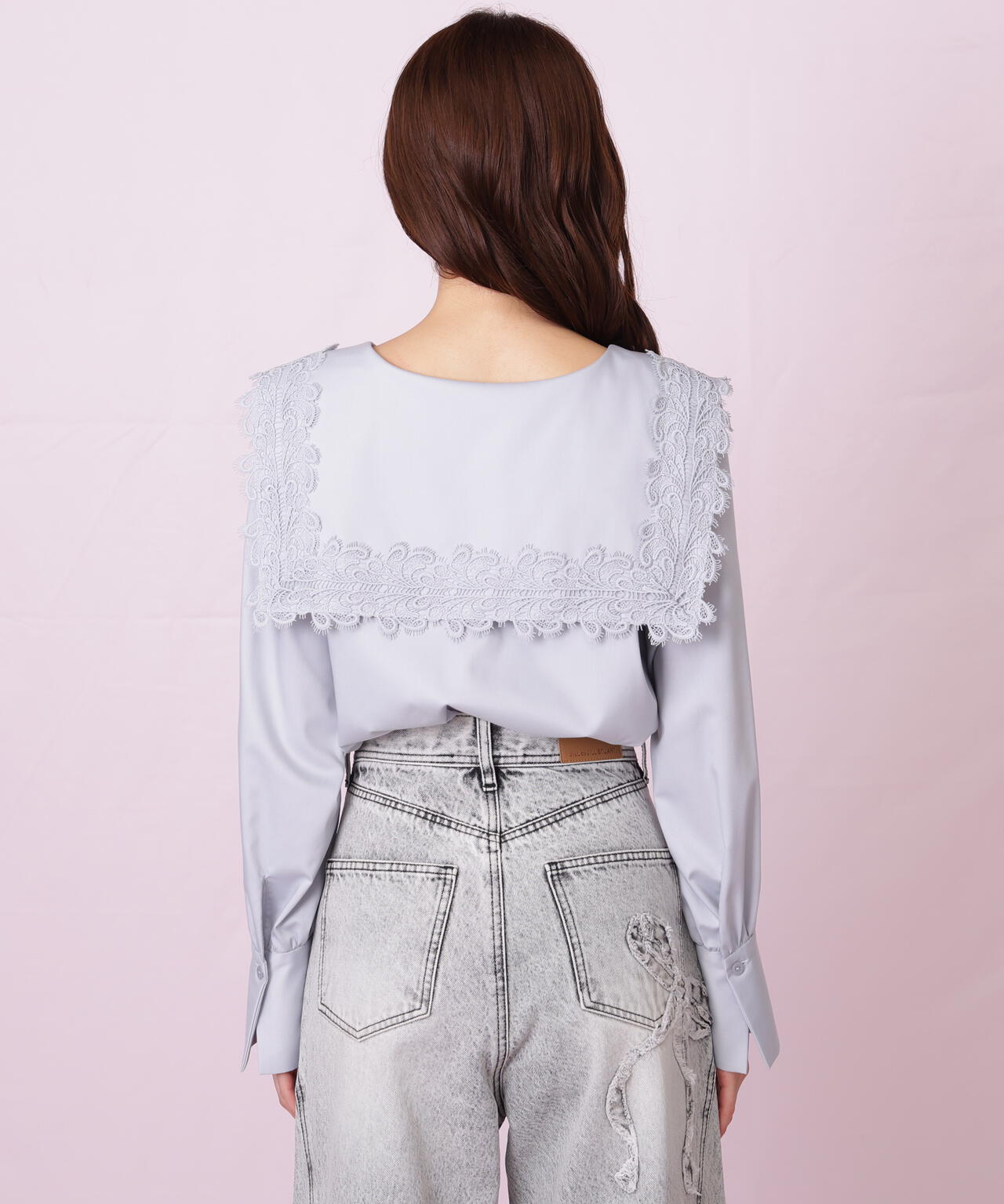 レースセーラーカラーブラウス