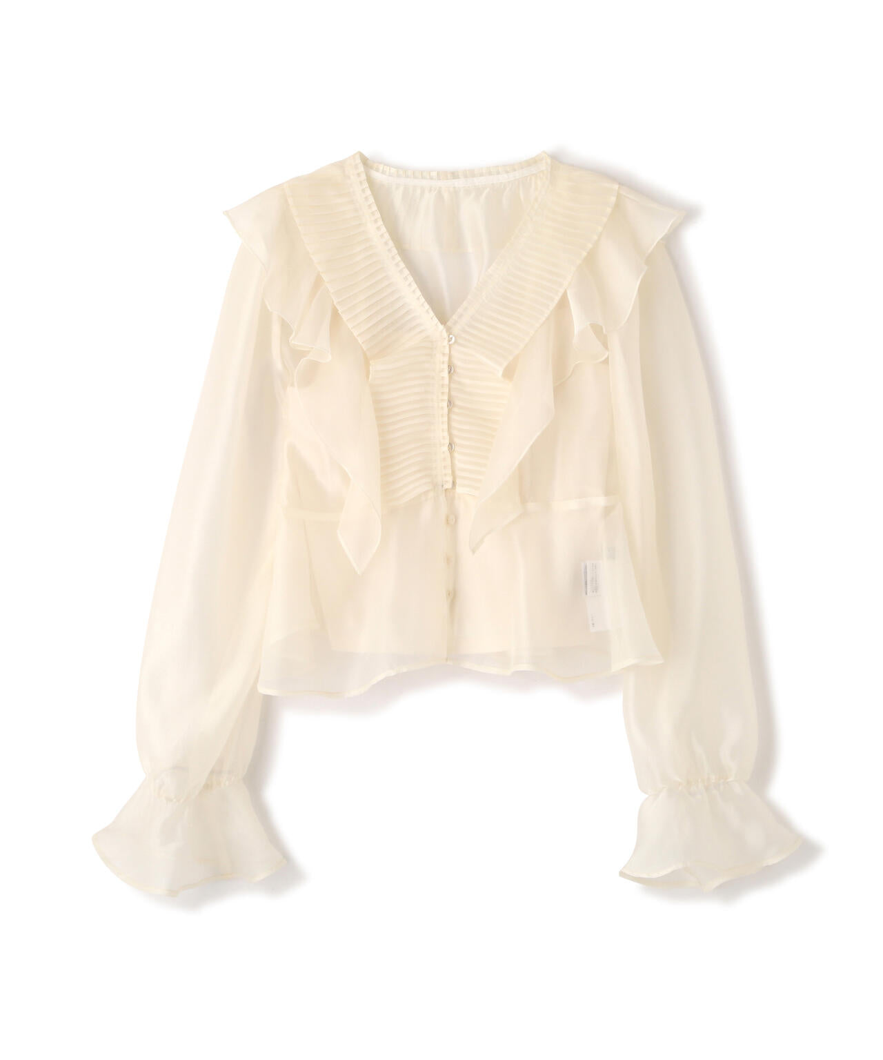 プリーツフリルブラウス