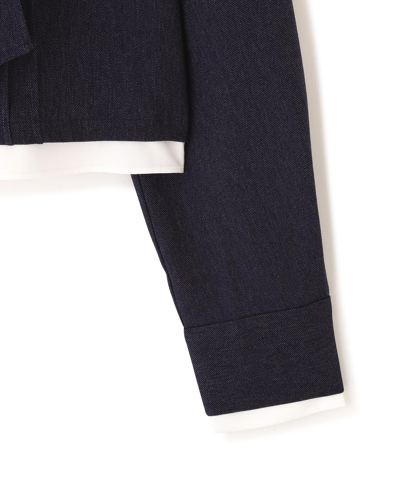 ヘムレイヤードクロップドシャツ