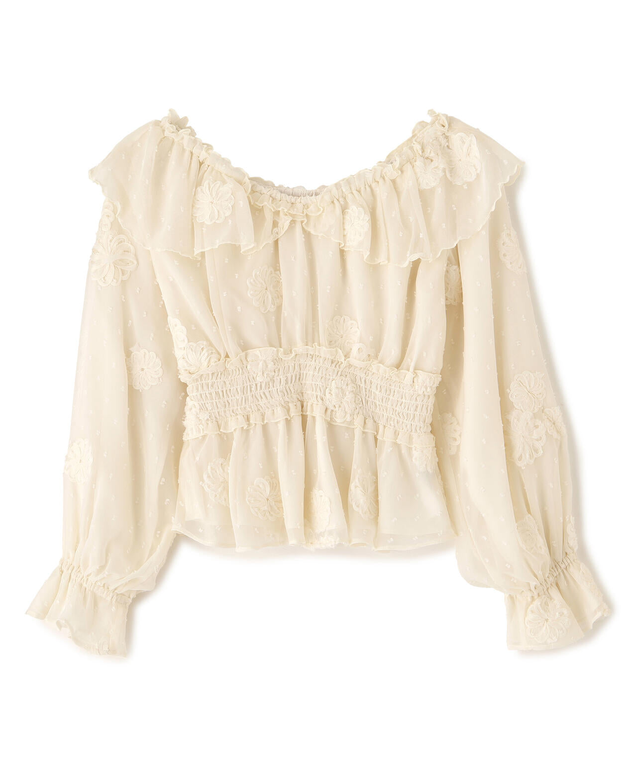 2way立体レースブラウス