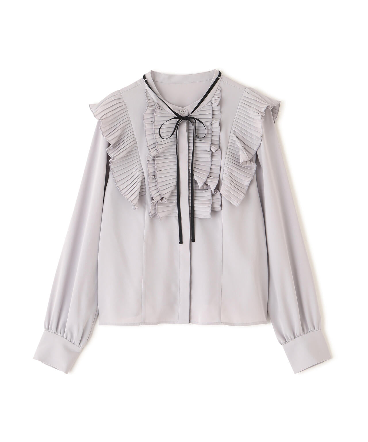 プリーツフリルブラウス