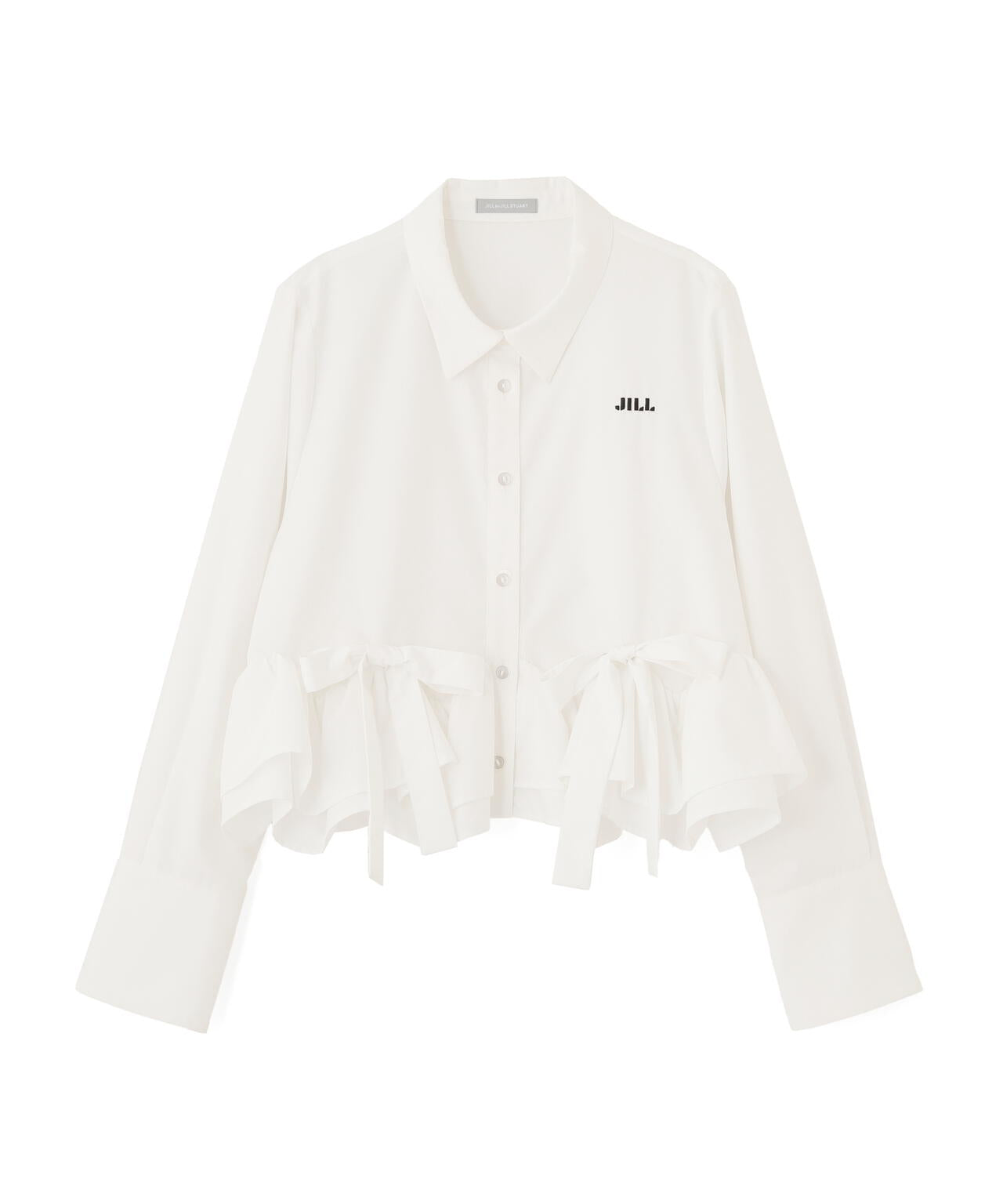 フリルヘムショートブラウス