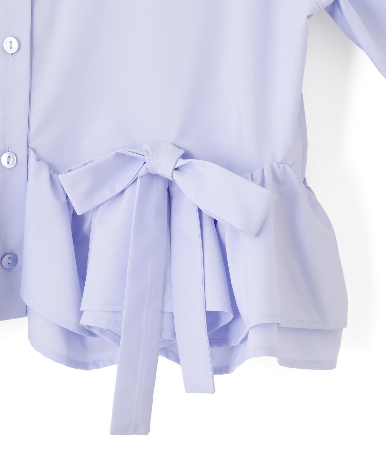 フリルヘムショートブラウス