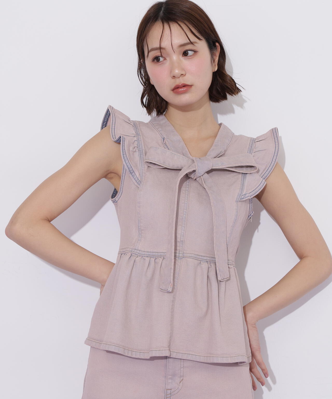 SOMETHING 別注デニムビスチェ