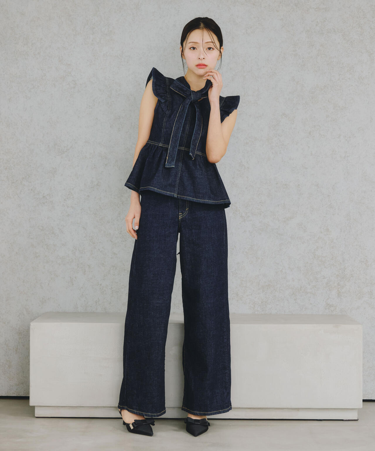 SOMETHING 別注デニムビスチェ