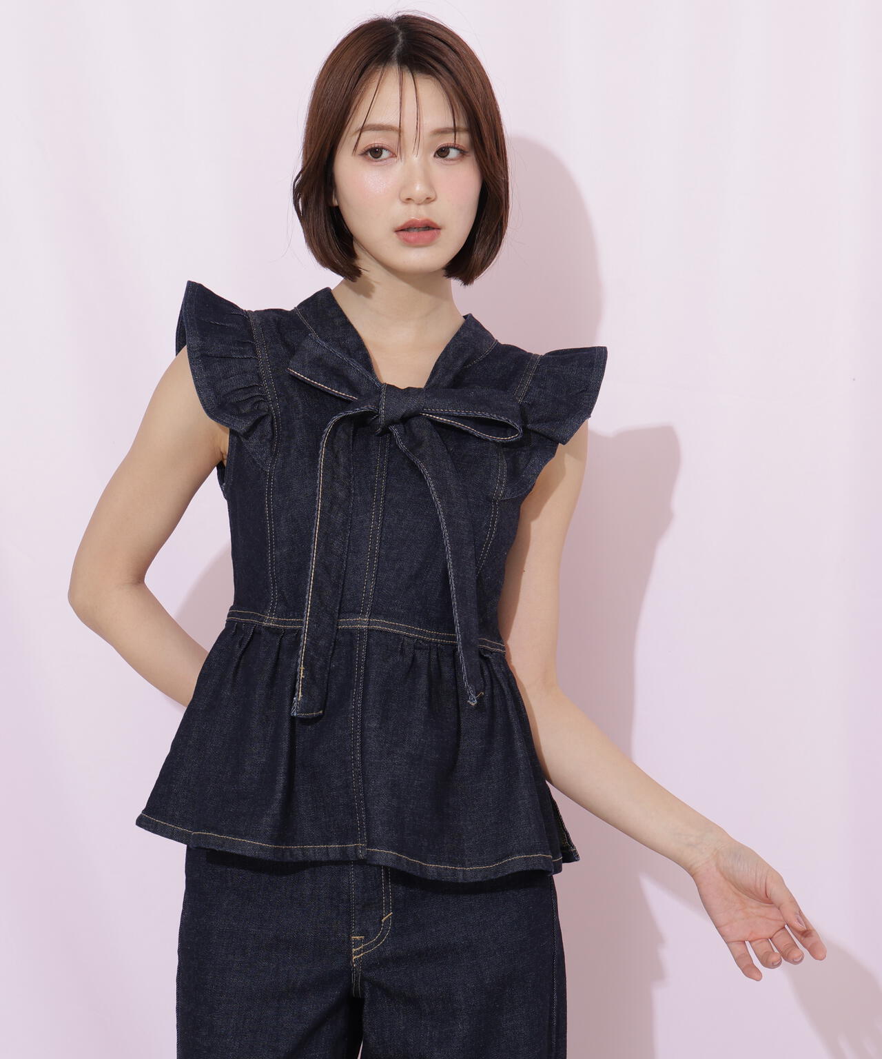 SOMETHING 別注デニムビスチェ