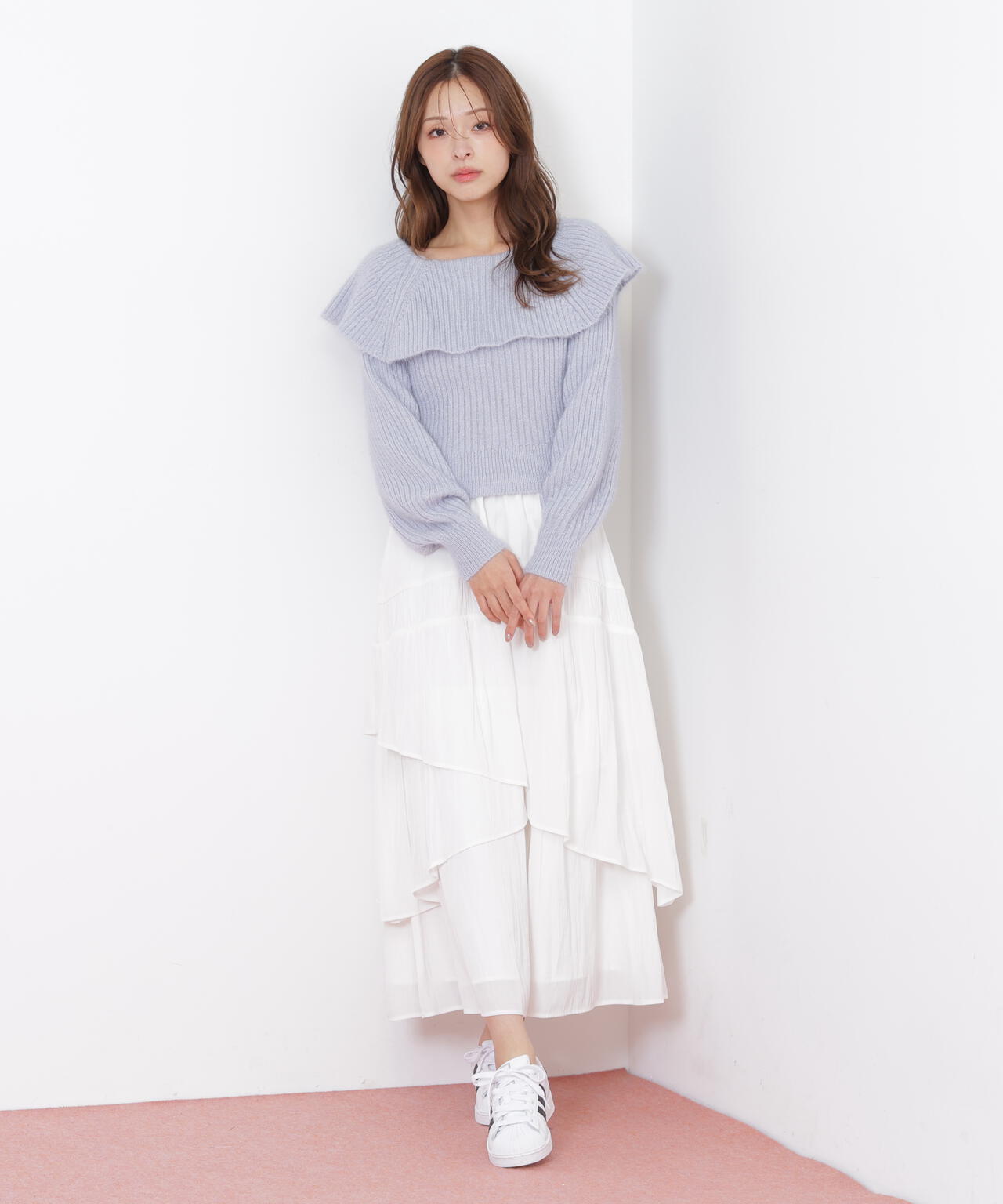 割線ランダムティアードスカート