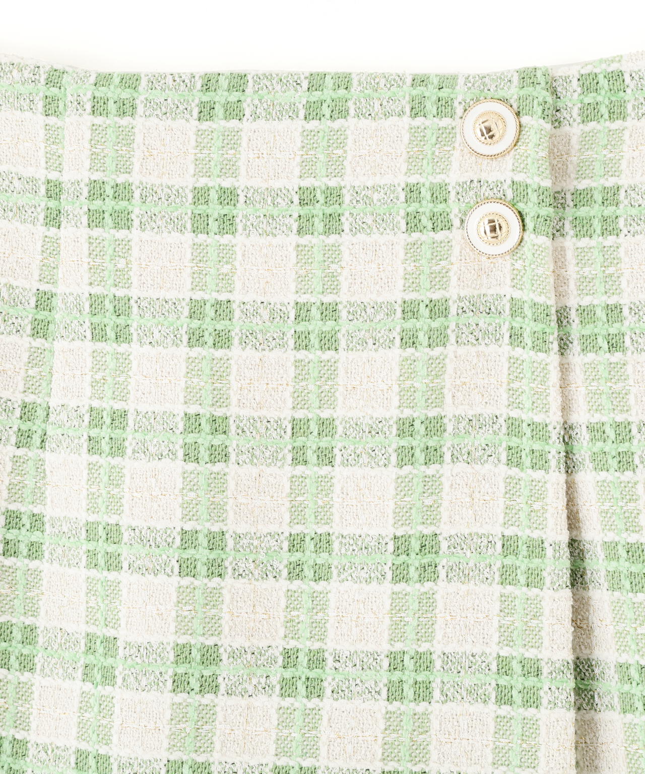 ブロックチェックツィードミニスカート