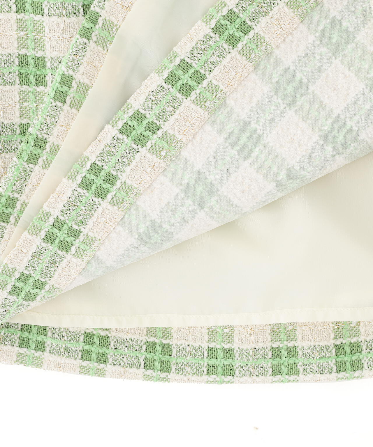 ブロックチェックツィードミニスカート