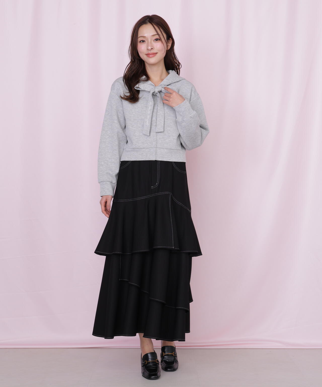 アシメティアードスカート