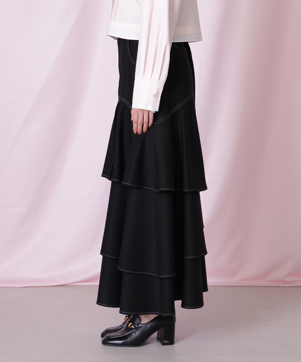 アシメティアードスカート