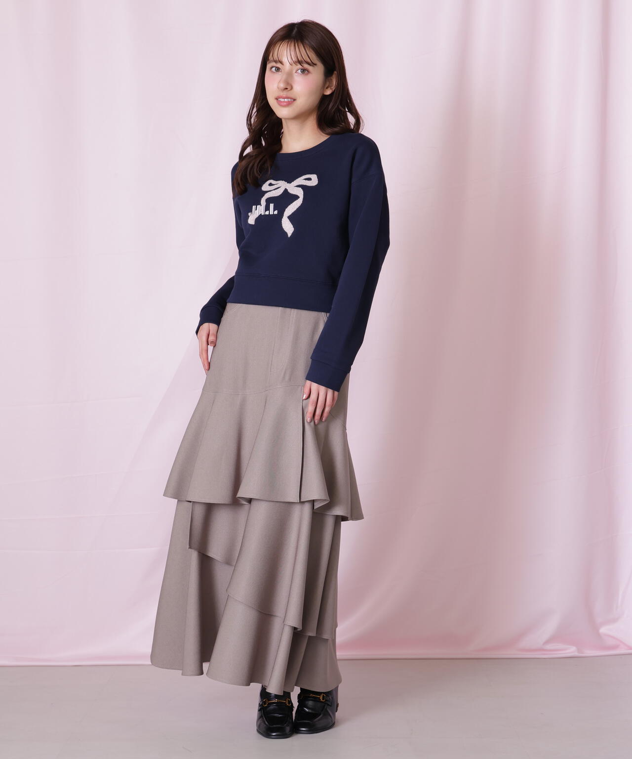アシメティアードスカート