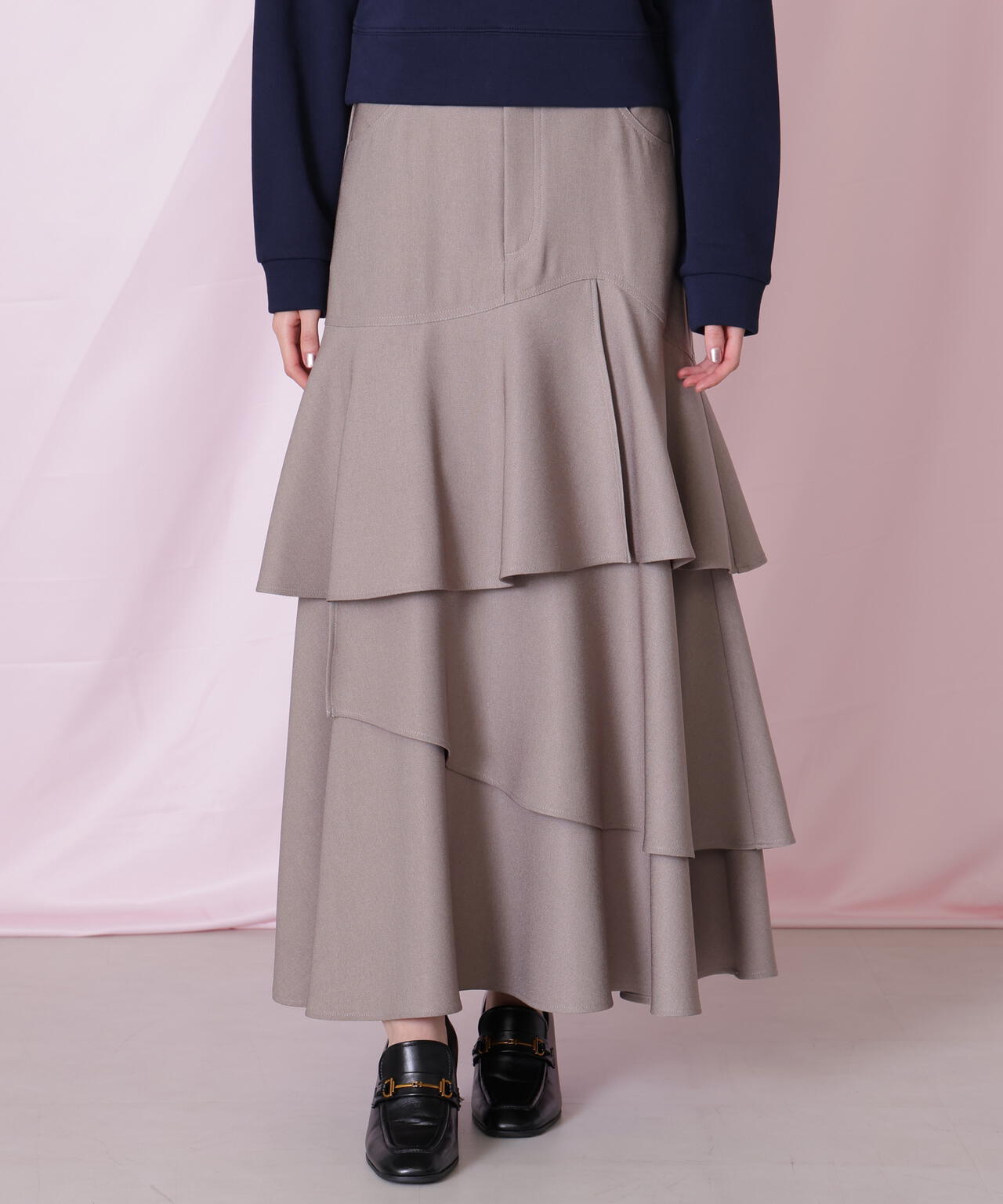 アシメティアードスカート