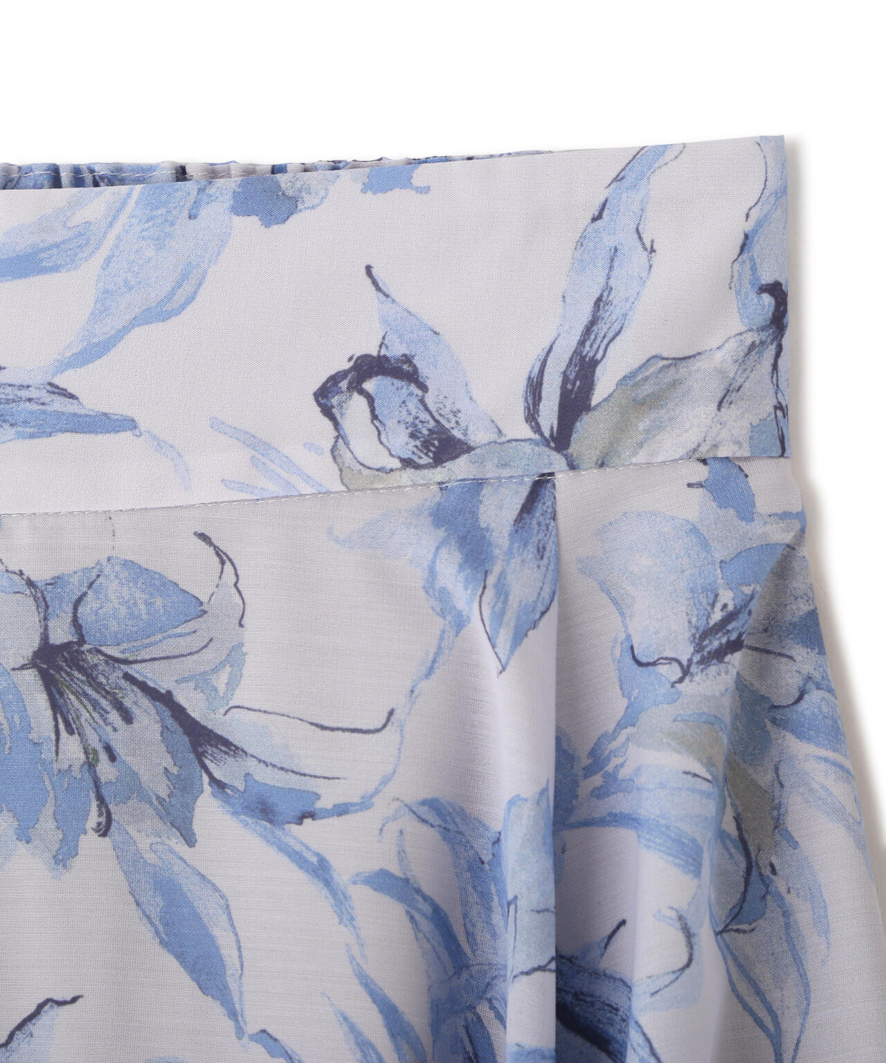 シアーアートフラワープリントスカート