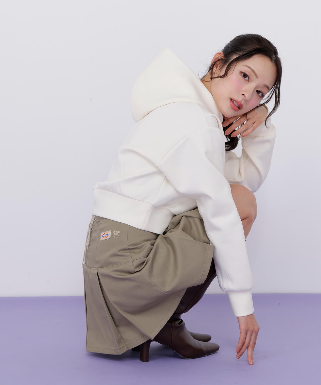「Dickies × JILL by JILL STUART」別注タックミニスカート