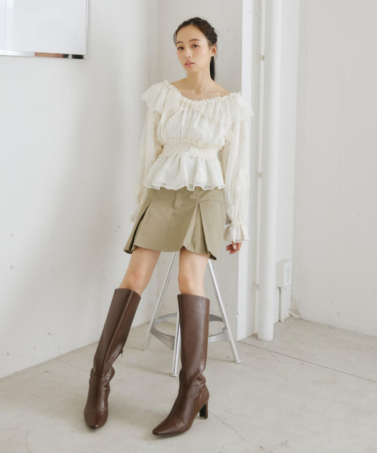 「Dickies × JILL by JILL STUART」別注タックミニスカート