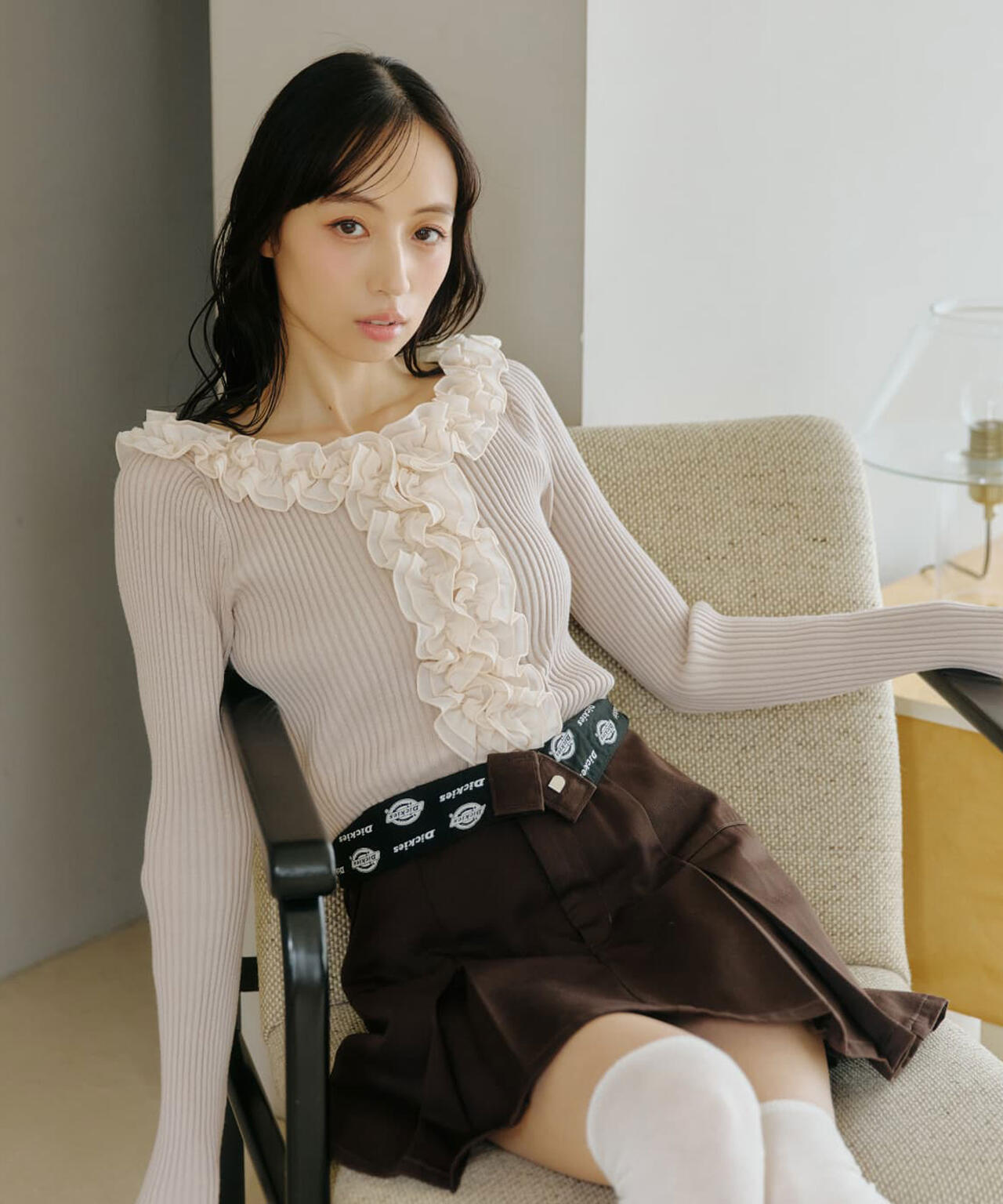 「Dickies × JILL by JILL STUART」別注タックミニスカート