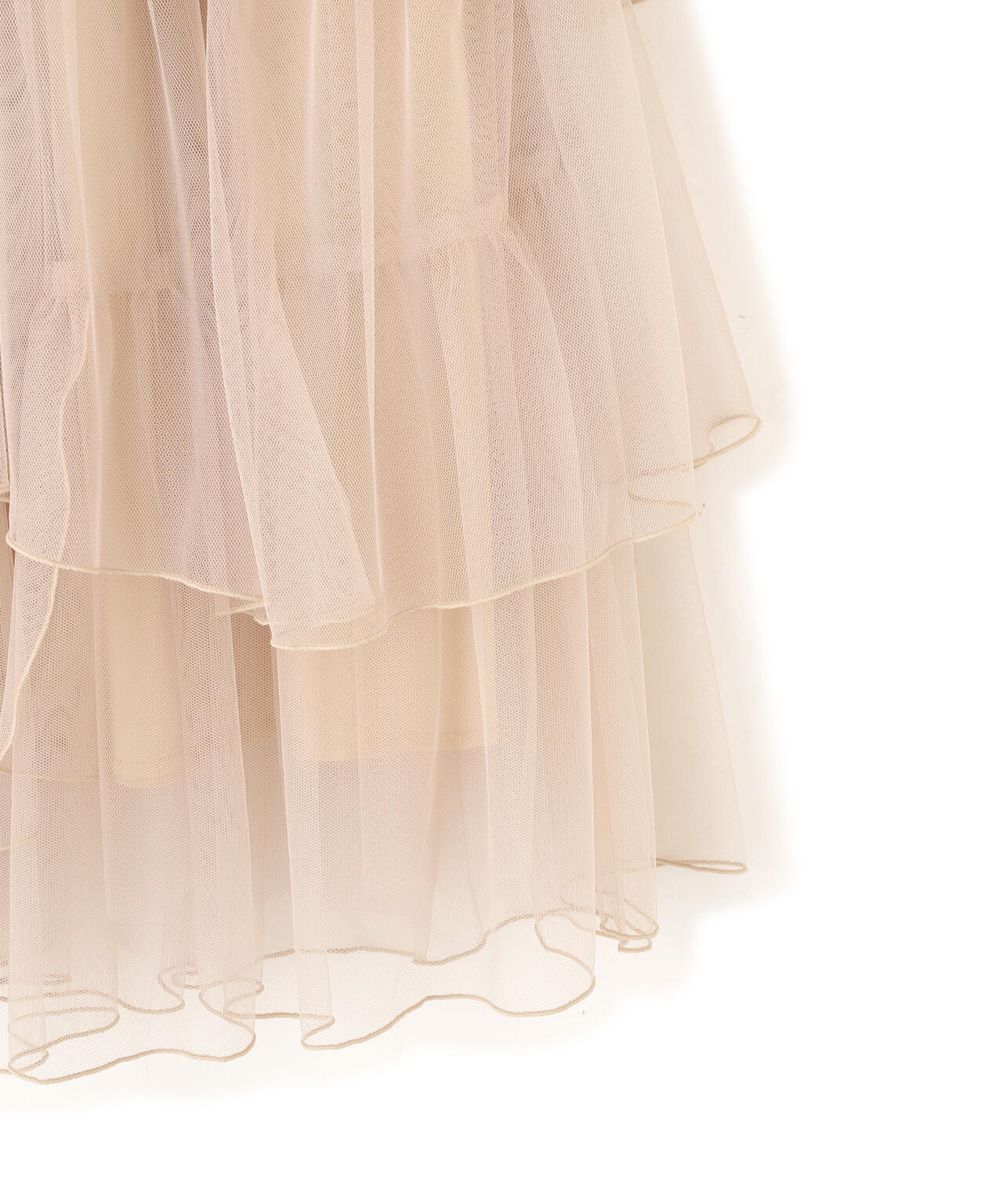 チュールランダムティアードスカート