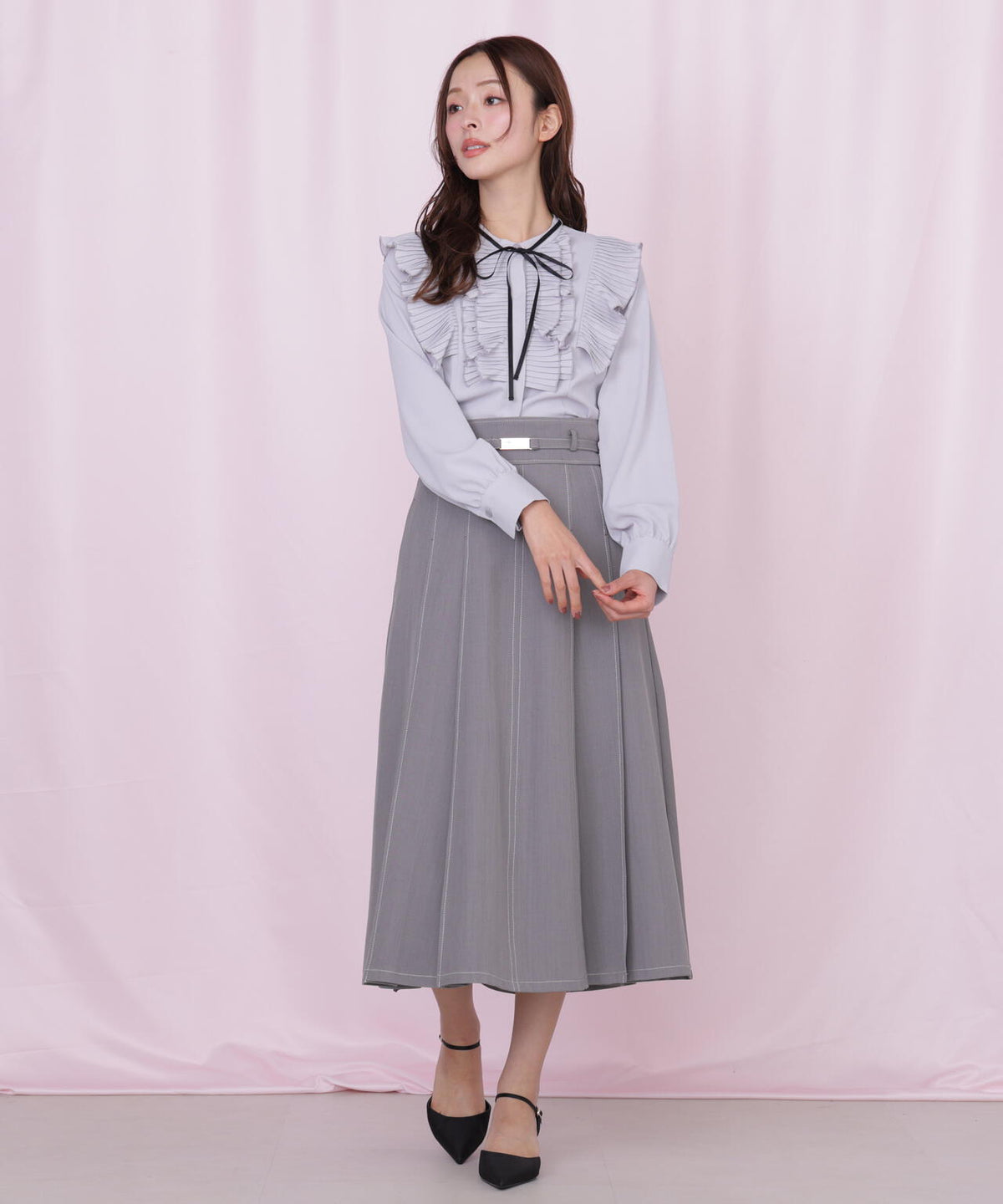 <セットアップ対応>ベーシックツイルスカート