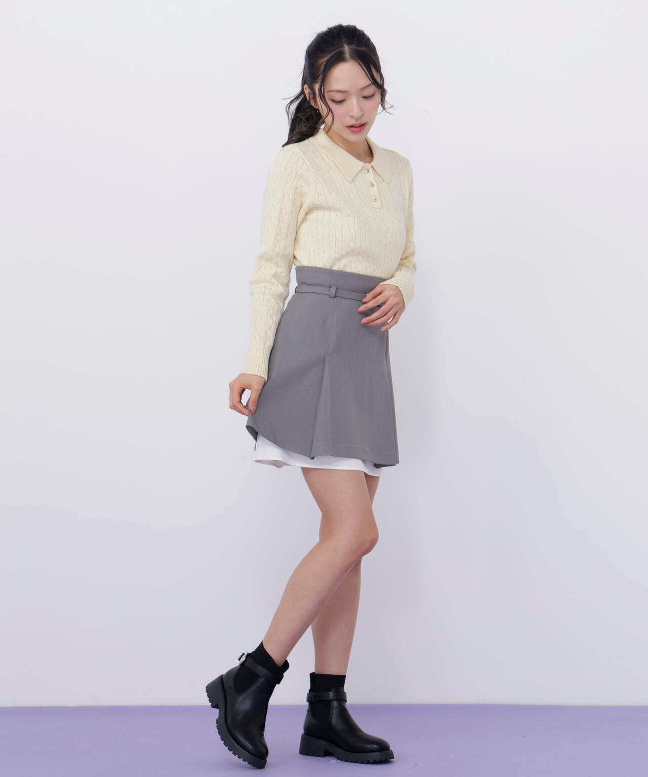 <セットアップ対応>ベーシックツイルスカート