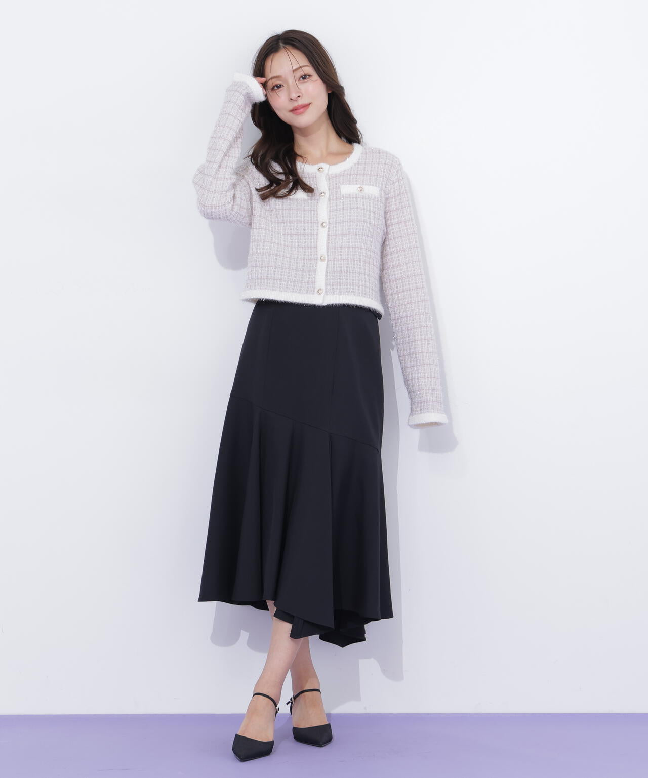 イレギュラーヘムマーメイドスカート