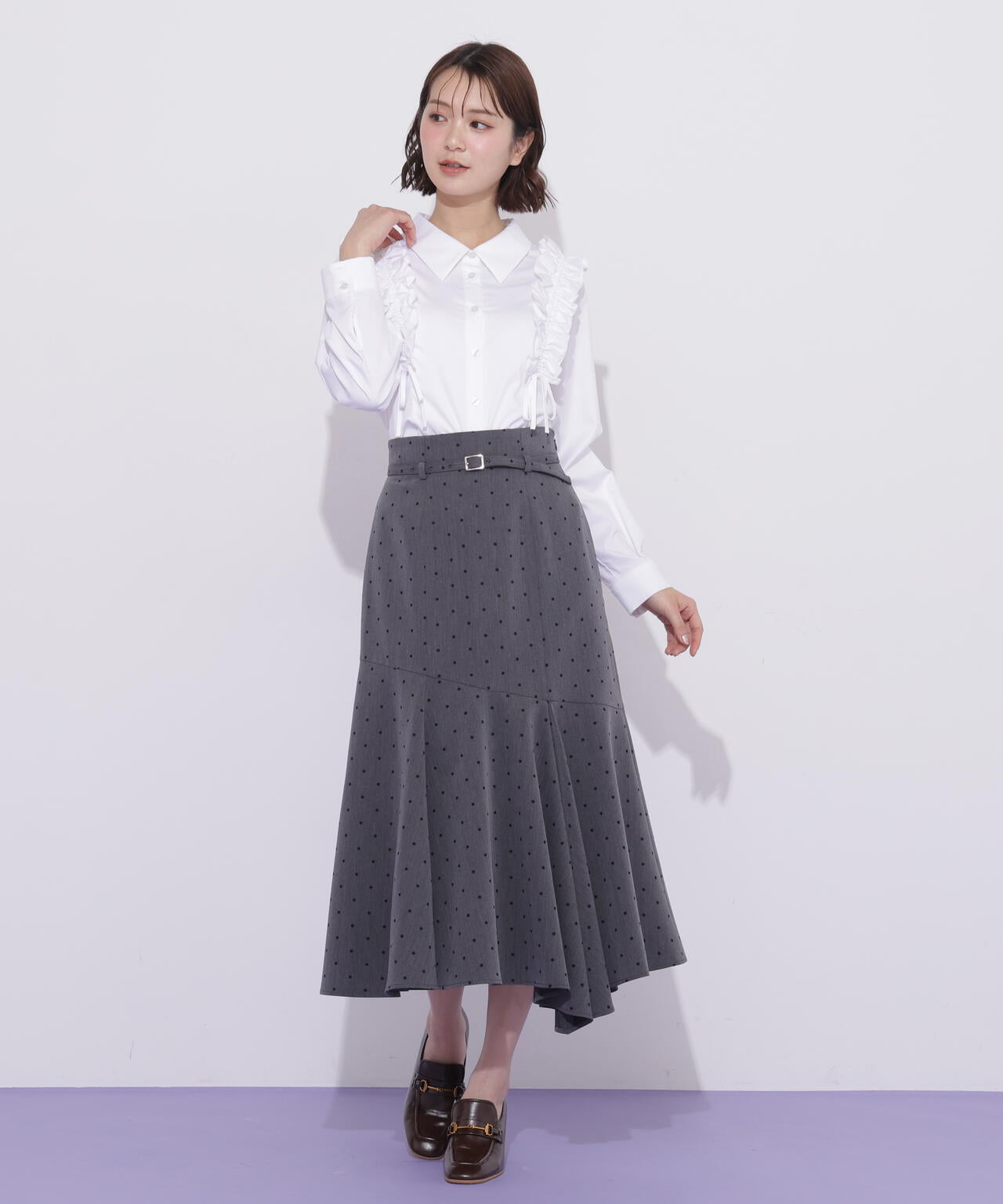 イレギュラーヘムマーメイドスカート