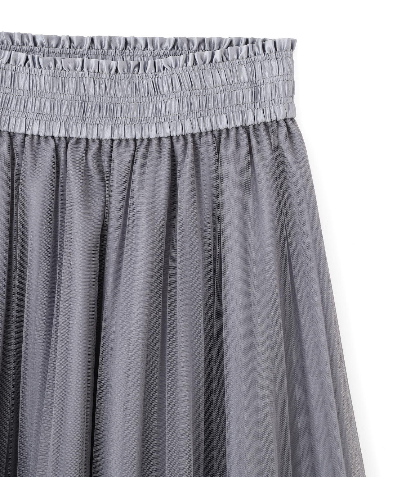 ヘムレースプリーツチュールスカート