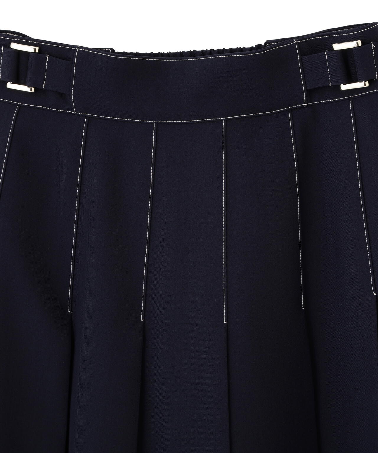 サイドベルトプリーツスカート