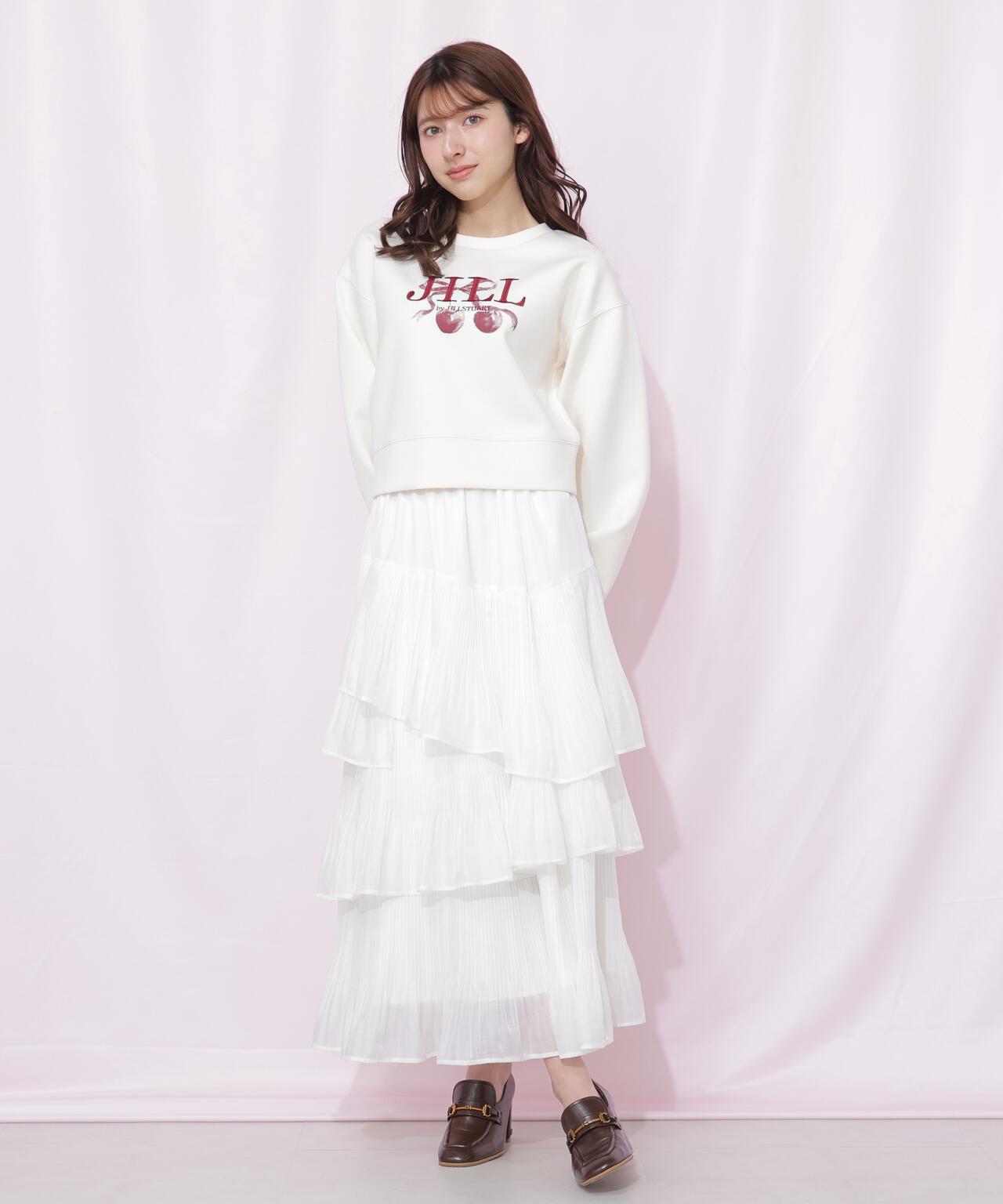 プリーツランダムティアードスカート