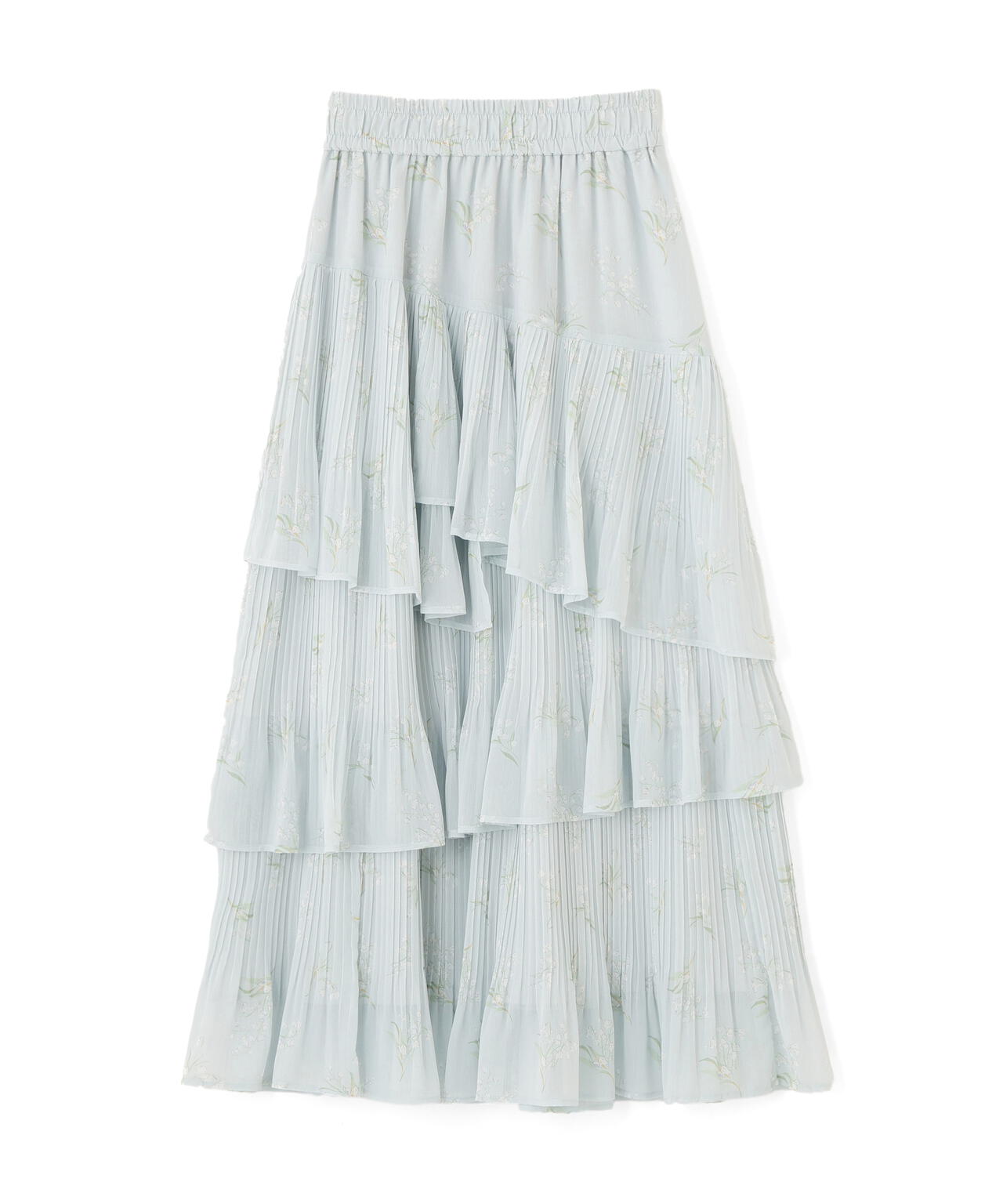 プリーツランダムティアードスカート