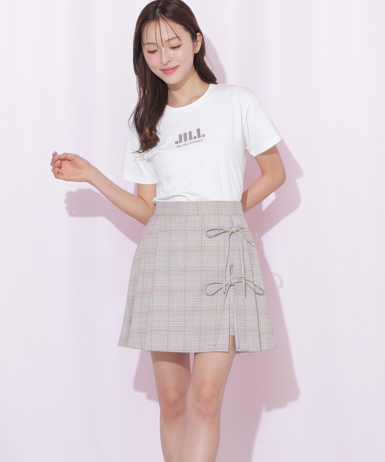 セットアップ対応ラップリボンミニスカート