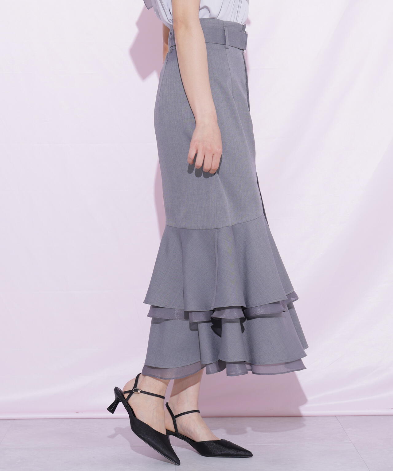 シアーランダムヘムスカート