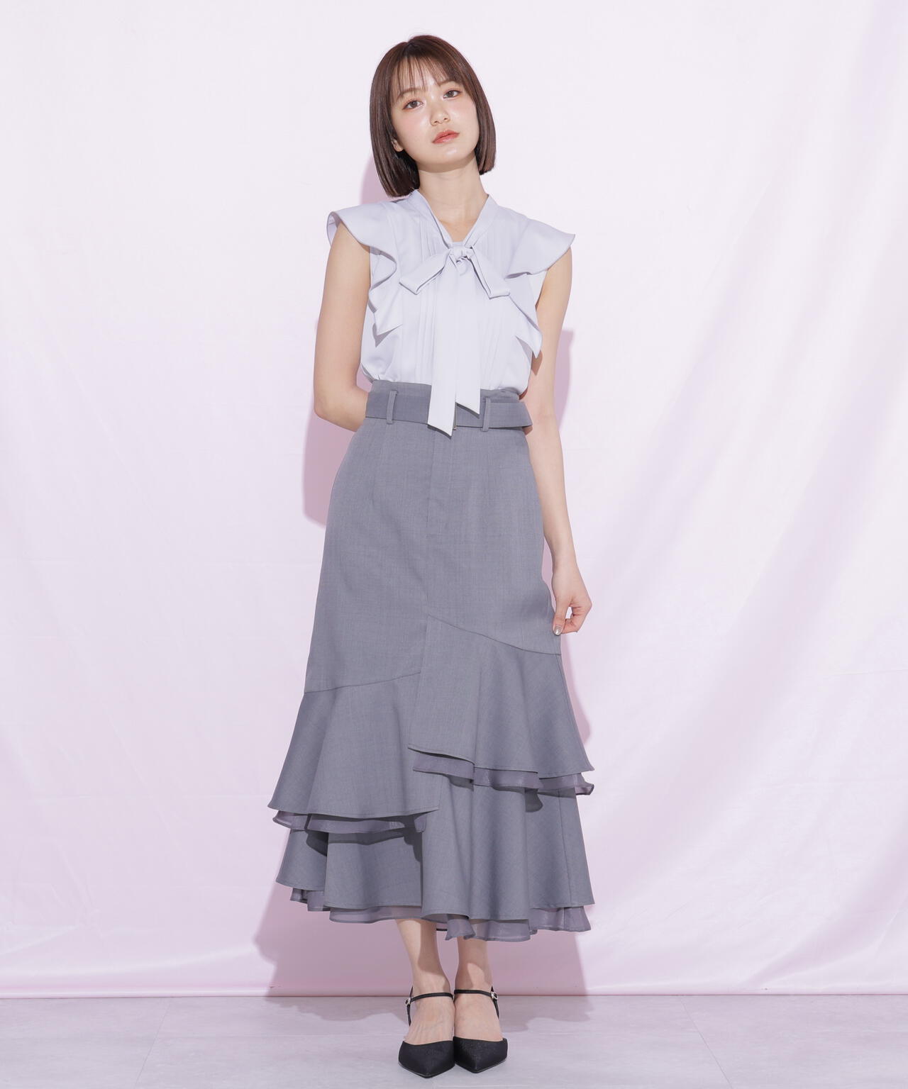 シアーランダムヘムスカート