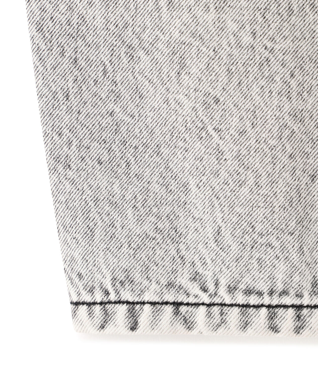 リボン加工カーブパネルデニムパンツ