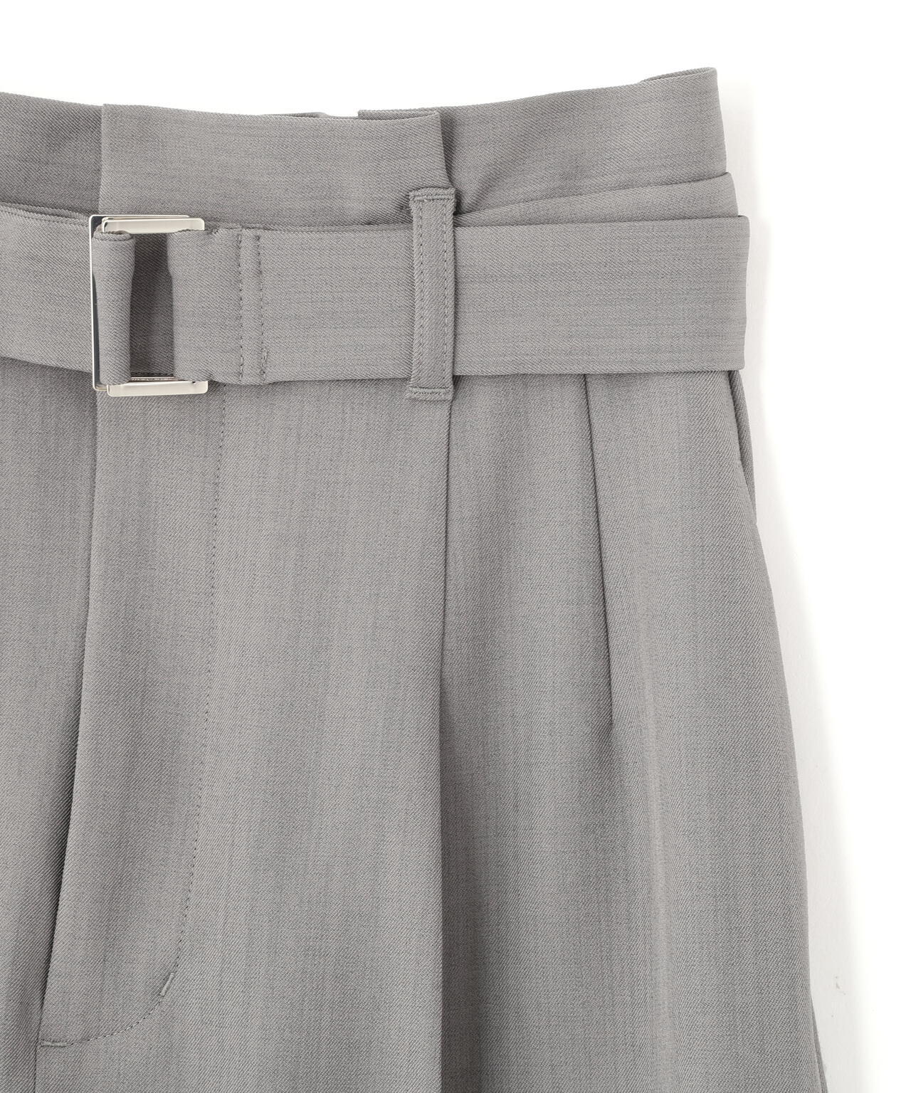 <セットアップ対応>太ベルト付きスラックスパンツ