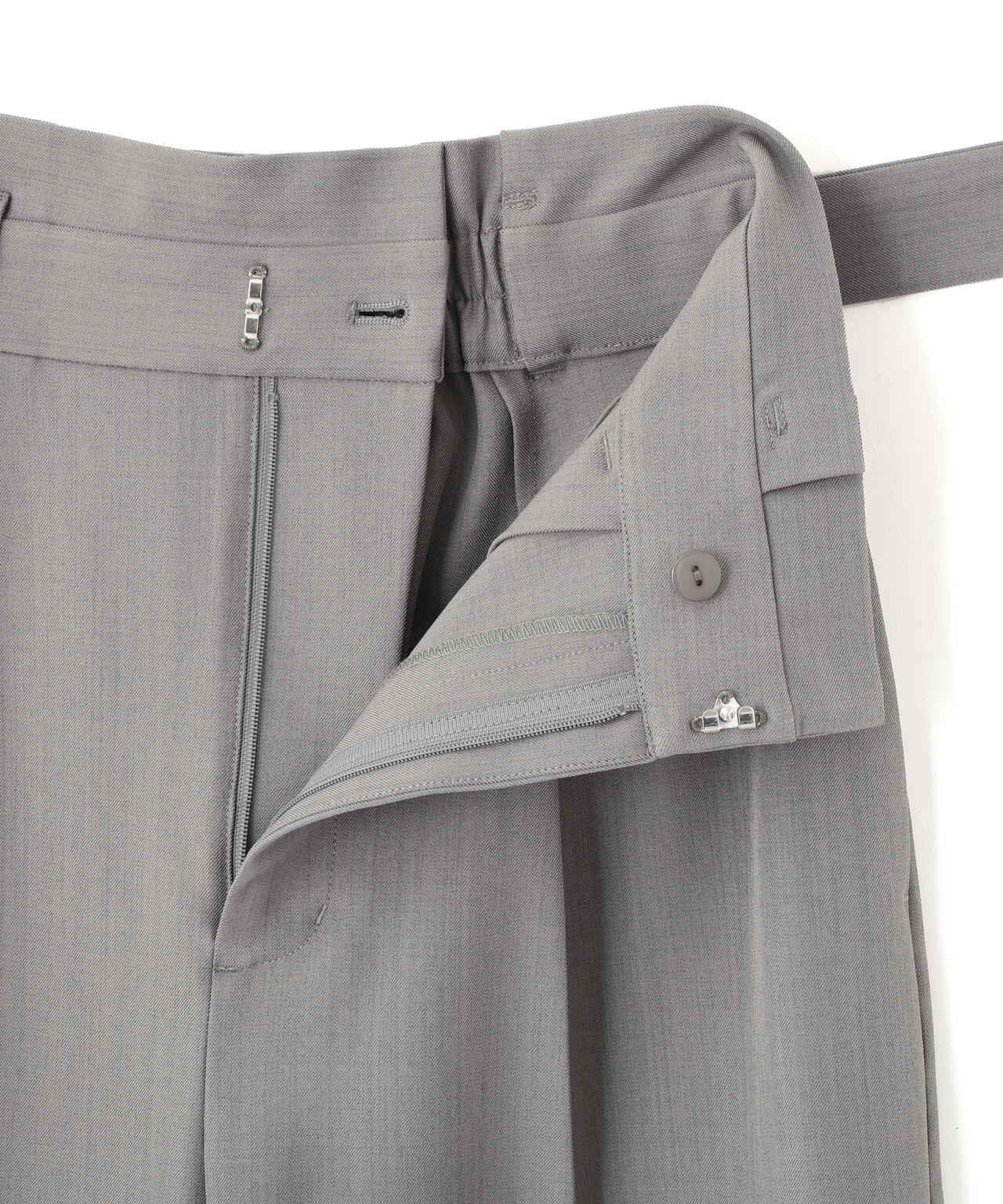 <セットアップ対応>太ベルト付きスラックスパンツ