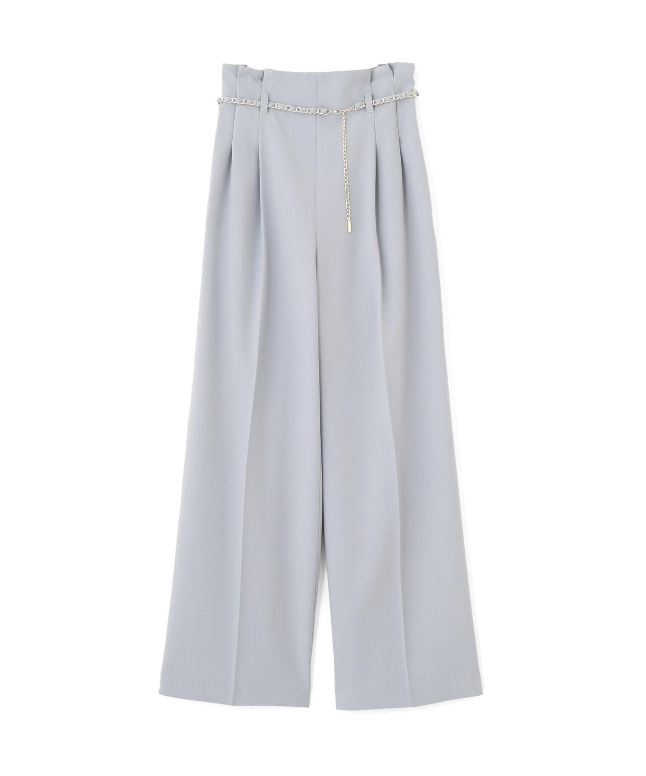 チェーンベルトタックワイドパンツ