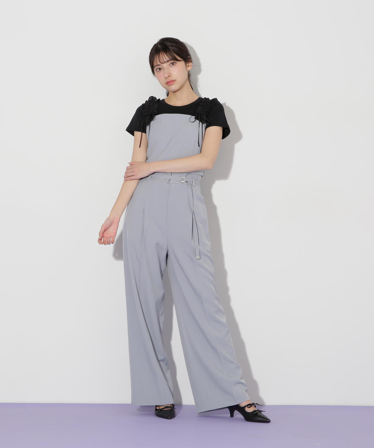 〈セットアップ対応〉サマーツイルワイドパンツ