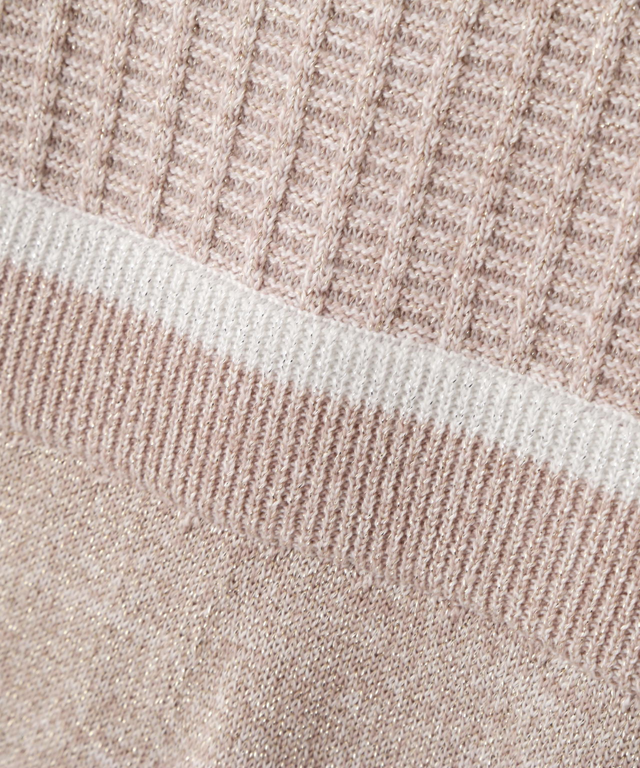 ラメツイード配色ニットワンピース