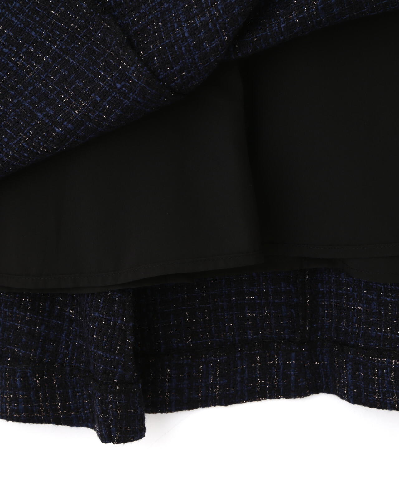 ブラウスドッキングツィードワンピース