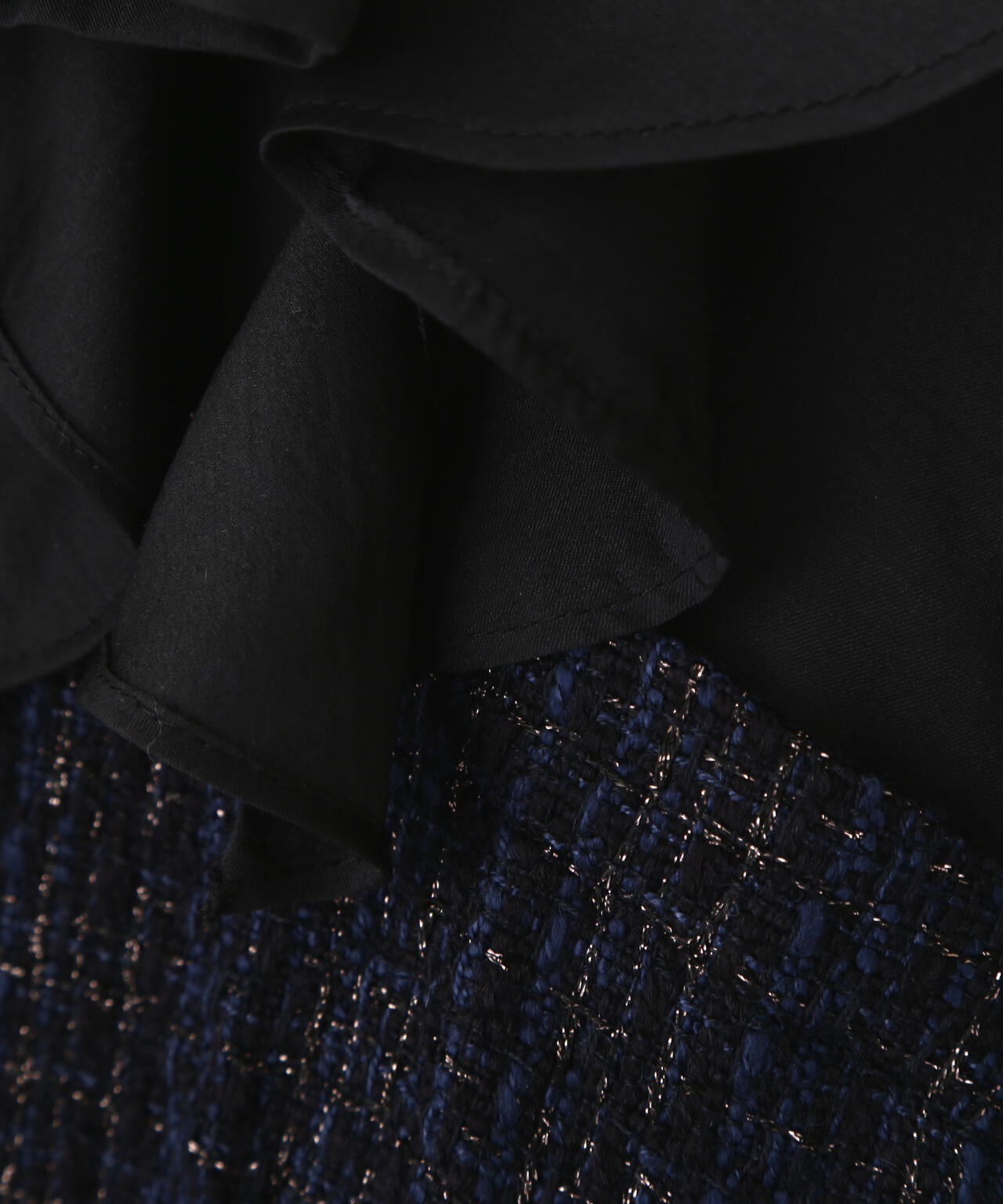 ブラウスドッキングツィードワンピース