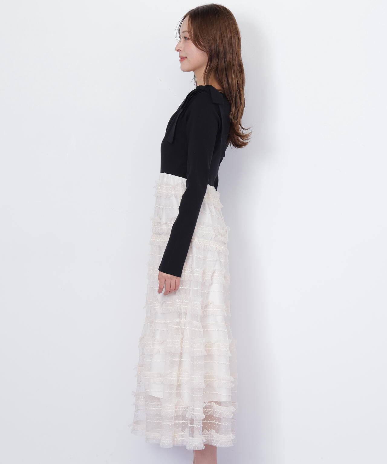 フリルチュールドッキングワンピース