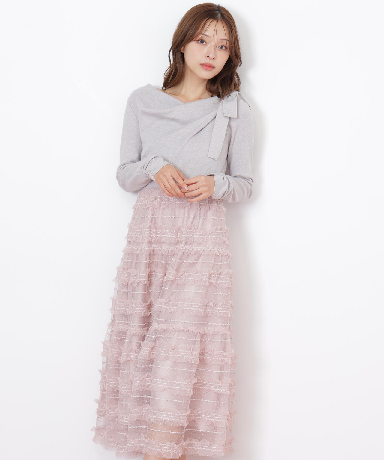 フリルチュールドッキングワンピース