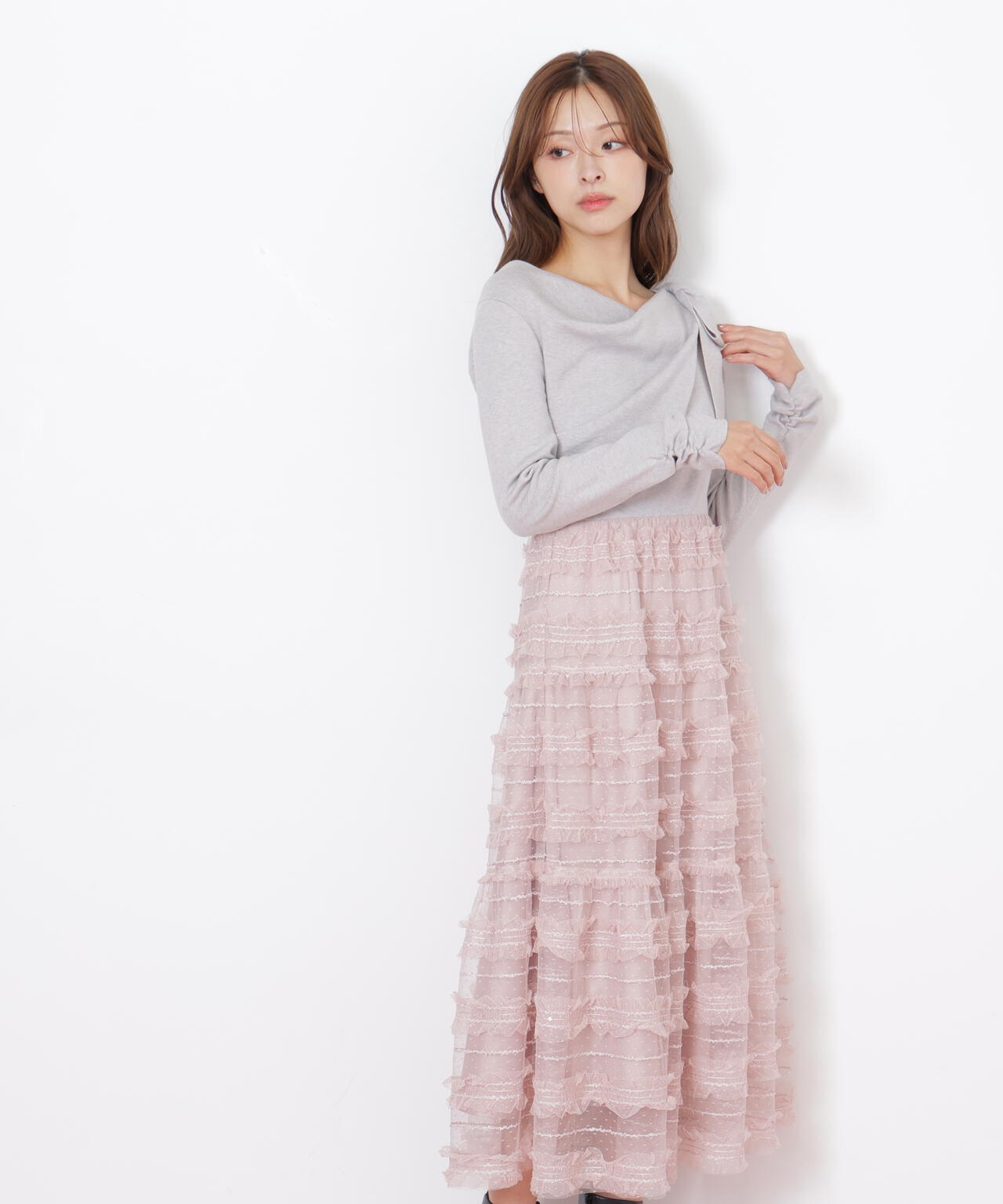 フリルチュールドッキングワンピース