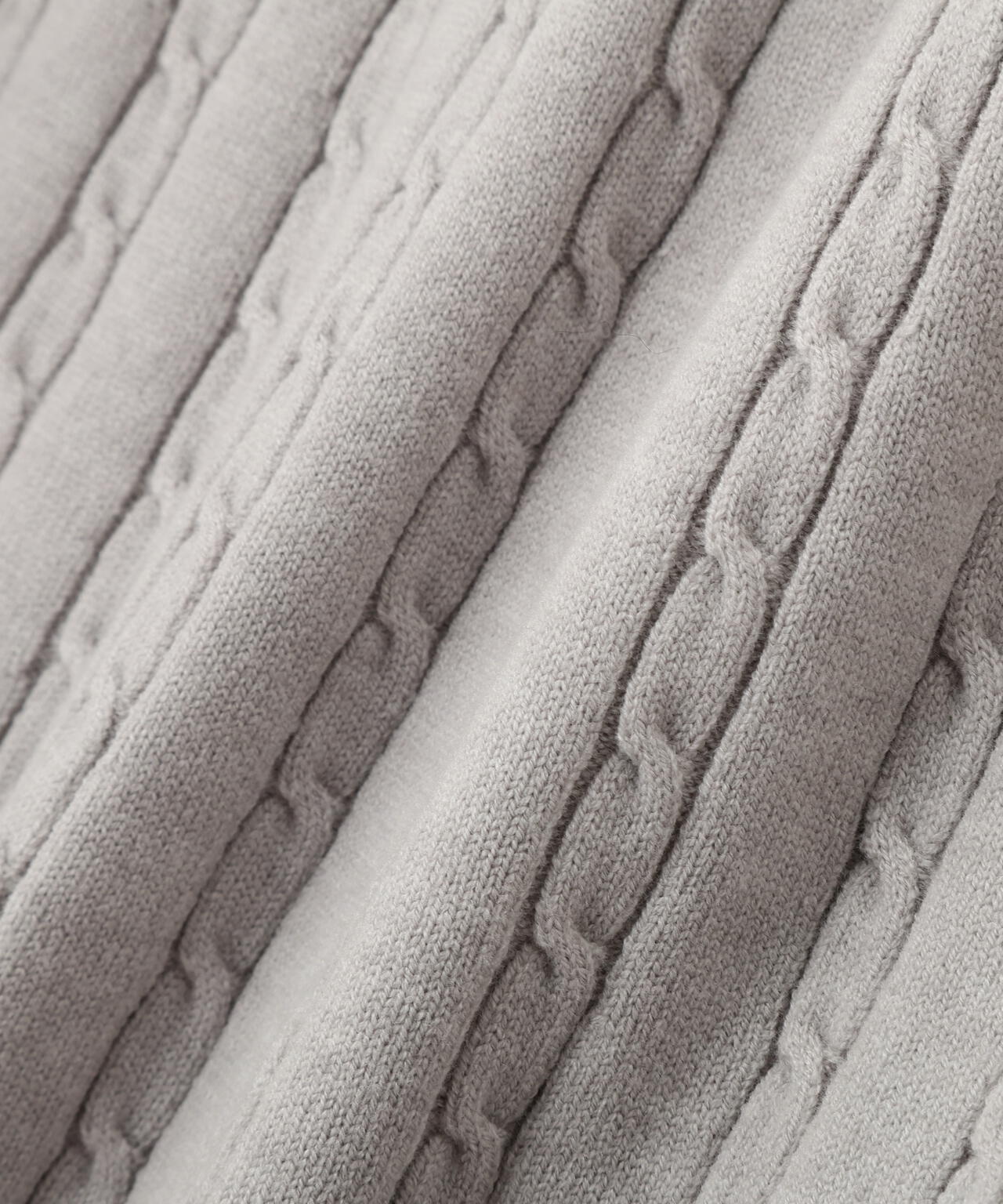 ケーブルニットパーカーセットアップ