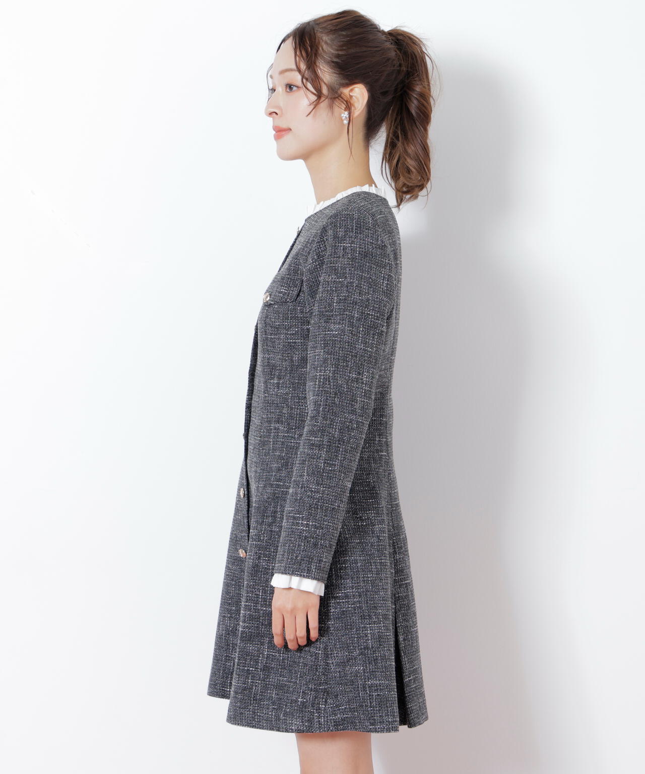 ツィードミニワンピース